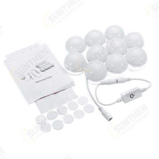 3M Dimmable Hollywood Style Yellow White LED Vanity Mirror Lights for Makeup Dressing Table DC12V 3M Dimmable Hollywood Style Yellow White LED Vanity Mirror Lights for Makeup Dressing Table DC12V