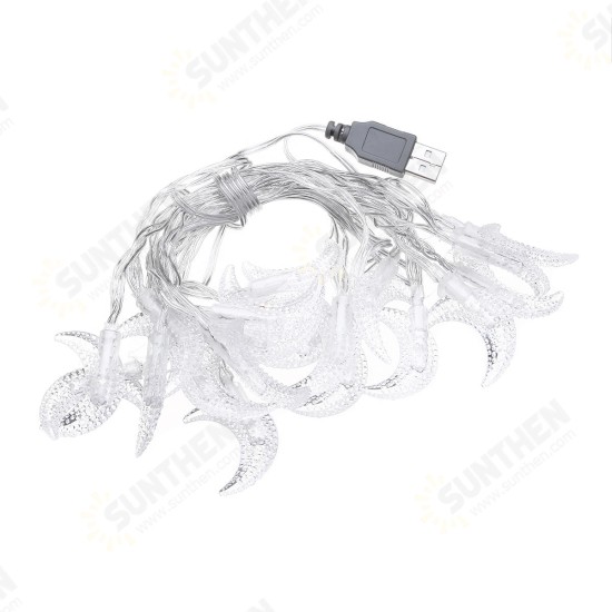 3M USB Moon Shape Warm White Colorful 20 LED String Fairy Light Wedding Holiday Decor DC5V 3M USB Moon Shape Warm White Colorful 20 LED String Fairy Light Wedding Holiday Decor DC5V
