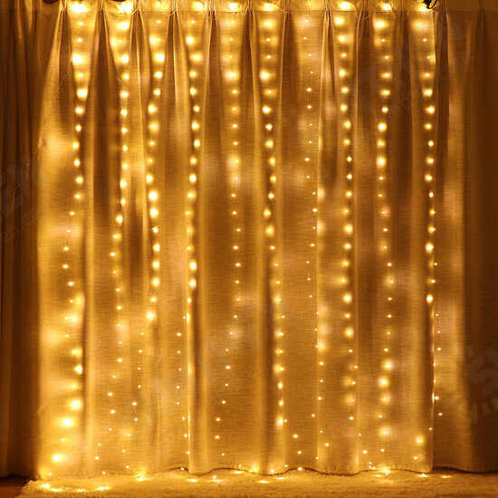 3M*1M 100LED Fairy String Curtain Window Light USB Twinkle Christmas Party Wedding Home Holiday Lamp