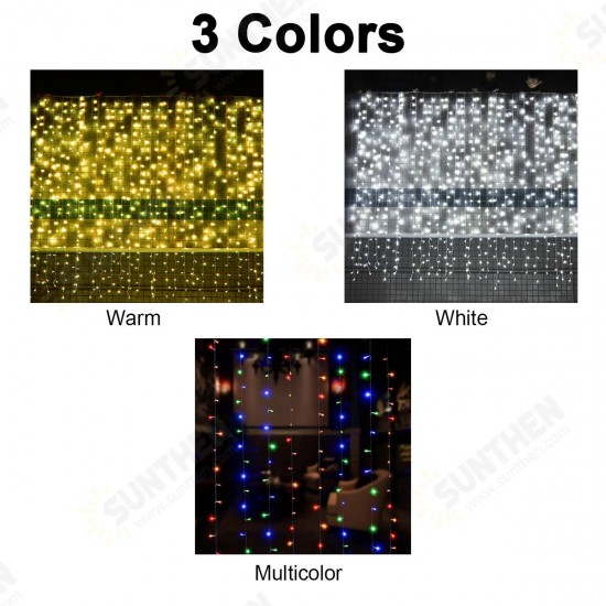 3M*1M 3M*3M USB LED Curtain Window String Light with Hook Up Icicle Garland Christmas Wedding Lamp Decor 3M*1M 3M*3M USB LED Curtain Window String Light with Hook Up Icicle Garland Christmas Wedding Lamp Decor