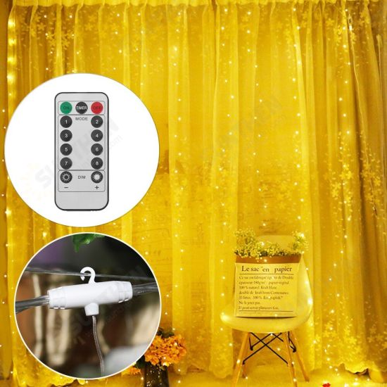 3M*1M 3M*3M USB LED Curtain Window String Light with Hook Up Icicle Garland Christmas Wedding Lamp Decor 3M*1M 3M*3M USB LED Curtain Window String Light with Hook Up Icicle Garland Christmas Wedding Lamp Decor