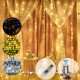 3M*1M/3M*2M USB Waterproof Sliver Wire LED String Light Curtain Tree Strip Fairy Christmas Decorations Clearance Christmas Lights