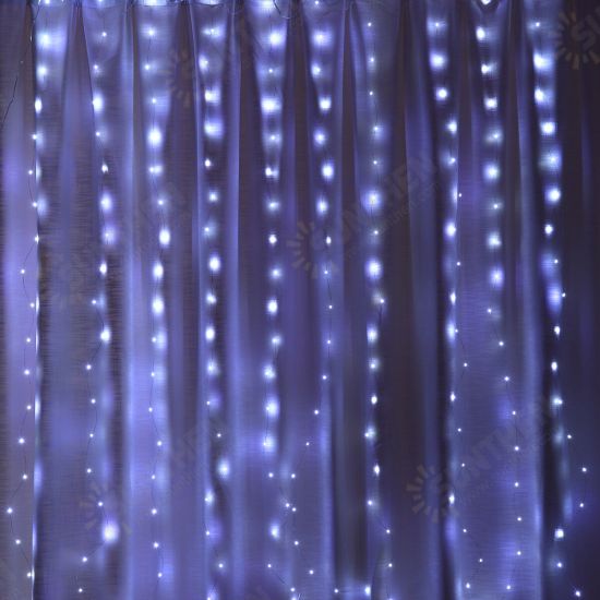 3M*2M USB 8 Modes Remote Control 200 LED Curtain String Light with 10 Hooks Festival Christmas Wedding Decor Christmas Decorations Clearance Lights