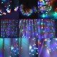 3M*2M USB 8 Modes Remote Control 200 LED Curtain String Light with 10 Hooks Festival Christmas Wedding Decor Christmas Decorations Clearance Lights