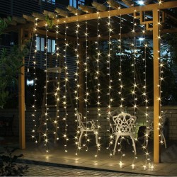 3M*3M 8 Modes Battery Operated USB Wedding Drape LED String Light Christmas Birthday Party Decor 3M*3M 8 Modes Battery Operated USB Wedding Drape LED String Light Christmas Birthday Party Decor