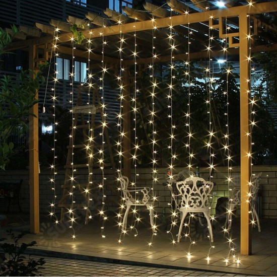3M*3M 8 Modes Battery Operated USB Wedding Drape LED String Light Christmas Birthday Party Decor 3M*3M 8 Modes Battery Operated USB Wedding Drape LED String Light Christmas Birthday Party Decor