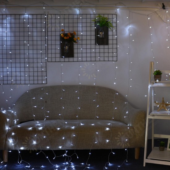 3M*3M 8 Modes Battery Operated USB Wedding Drape LED String Light Christmas Birthday Party Decor 3M*3M 8 Modes Battery Operated USB Wedding Drape LED String Light Christmas Birthday Party Decor