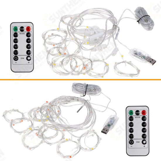 3M*3M Hanging 300LED Curtain Fairy String Light 8 Modes Outdoor Wedding Party Wall Decor Lamp DC5V 3M*3M Hanging 300LED Curtain Fairy String Light 8 Modes Outdoor Wedding Party Wall Decor Lamp DC5V