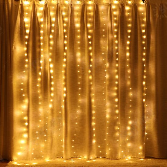 3M*3M Hanging 300LED Curtain Fairy String Light 8 Modes Outdoor Wedding Party Wall Decor Lamp DC5V 3M*3M Hanging 300LED Curtain Fairy String Light 8 Modes Outdoor Wedding Party Wall Decor Lamp DC5V