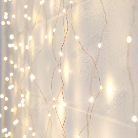 3M*3M USB 8 Modes 300LED Curtain Fairy Wire String Light Christmas Party Decor Holiday Wedding Supply