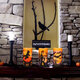 3Pcs Flameless Flickering Candles Warm Light Halloween Decor Castle Witch Bats Yellow