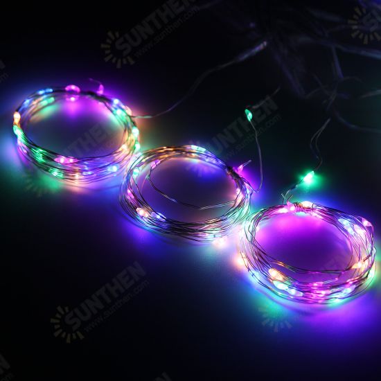 3mx1m/3mx2m/3mx3m LED Fairy Curtain String Light Remote Control 8 Modes USB Hanging Wedding Bedroom Party Home Decor