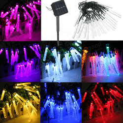 4.8M 20 LED Bubble Icicle Fairy String Light Solar Power Christmas Party Lamp 4.8M 20 LED Bubble Icicle Fairy String Light Solar Power Christmas Party Lamp