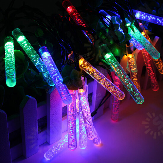 4.8M 20 LED Bubble Icicle Fairy String Light Solar Power Christmas Party Lamp 4.8M 20 LED Bubble Icicle Fairy String Light Solar Power Christmas Party Lamp