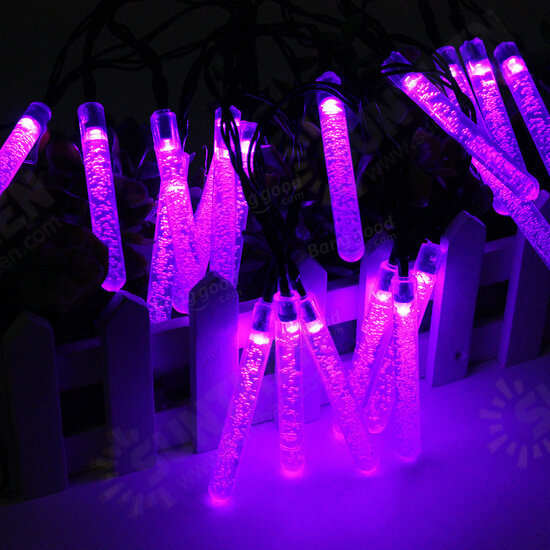 4.8M 20 LED Bubble Icicle Fairy String Light Solar Power Christmas Party Lamp 4.8M 20 LED Bubble Icicle Fairy String Light Solar Power Christmas Party Lamp