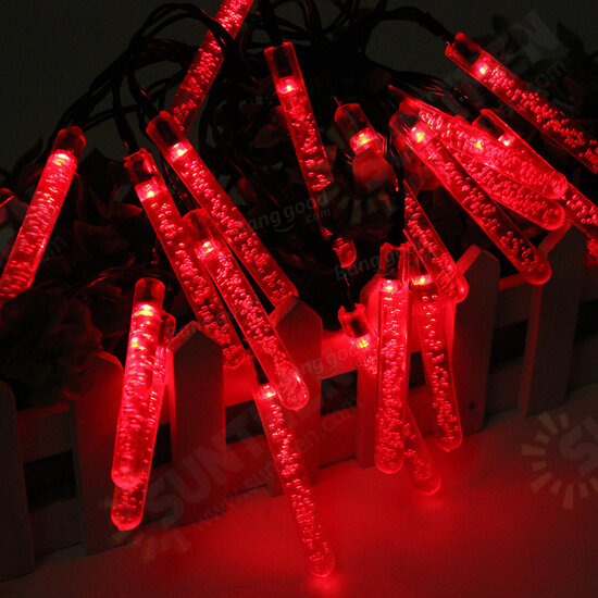 4.8M 20 LED Bubble Icicle Fairy String Light Solar Power Christmas Party Lamp 4.8M 20 LED Bubble Icicle Fairy String Light Solar Power Christmas Party Lamp