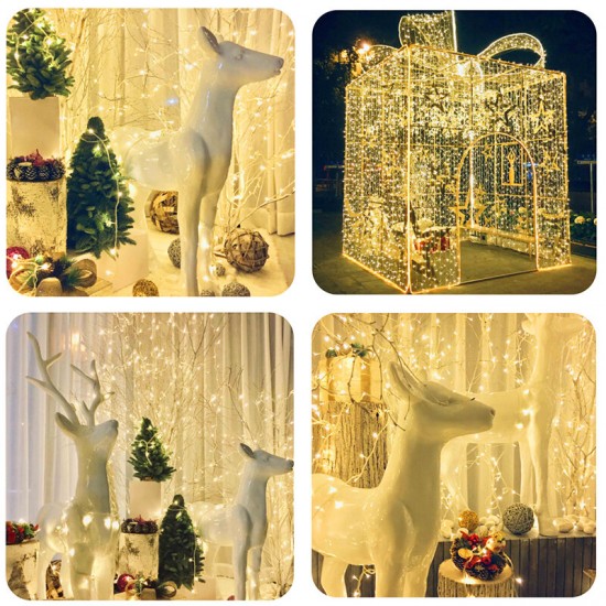500LED 100m String Fairy Light 8 Modes Waterproof Xmas Party Wedding Curtain Christmas Tree Decorations Lights