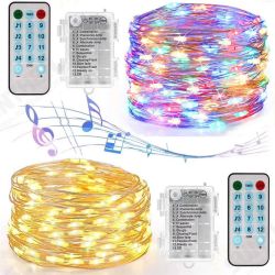 50/100LED Music Voice Control Battery Box Lamp String Waterproof Christmas Party Decoration Lamp 50/100LED Music Voice Control Battery Box Lamp String Waterproof Christmas Party Decoration Lamp