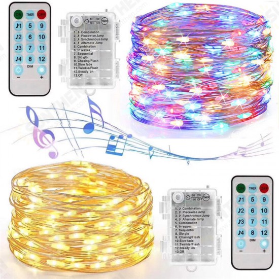 50/100LED Music Voice Control Battery Box Lamp String Waterproof Christmas Party Decoration Lamp 50/100LED Music Voice Control Battery Box Lamp String Waterproof Christmas Party Decoration Lamp