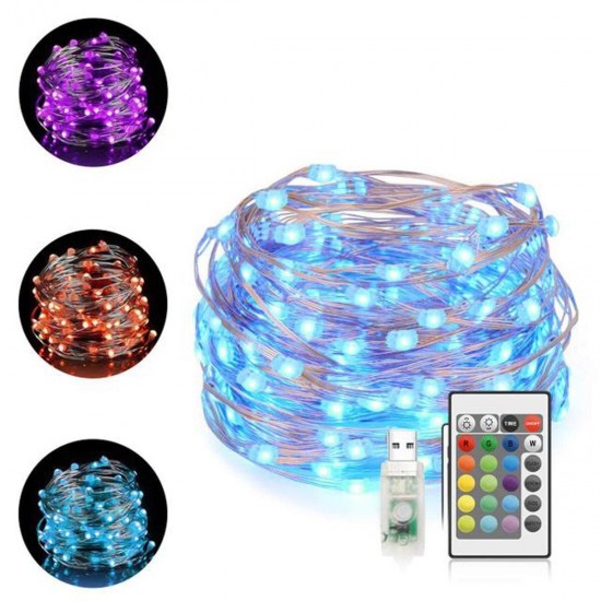 5/10M LED Lights Christmas Fairy String Lights Christmas Party w/ Remote Control