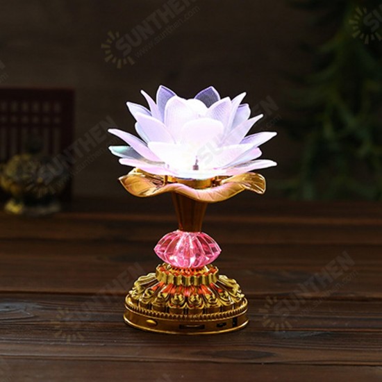 53 Buddhism Song 7 Color Changing Lotus LED Night Light Music Holiday Lamp Decoration 53 Buddhism Song 7 Color Changing Lotus LED Night Light Music Holiday Lamp Decoration