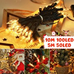 5M 10M Battery Powered 8 Modes LED Christmas Party Fairy Ball String Light for Garden Indoor Home Decor 5M 10M Battery Powered 8 Modes LED Christmas Party Fairy Ball String Light for Garden Indoor Home Decor
