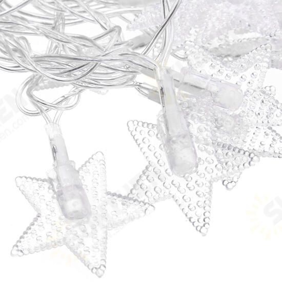 5M 40LEDs Plug-In Colorful Warm White Pure White Star Fairy String Light for Christmas Party AC220V