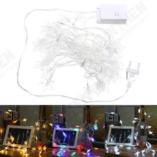 5M 40LEDs Plug-In Colorful Warm White Pure White Star Fairy String Light for Christmas Party AC220V