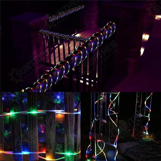 5M 50LED Battery Powered Rope Tube String Light Outdoor Christmas Garden Holiday Home Party Lamp