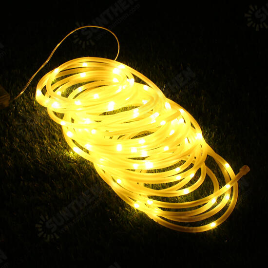 5M 50LED Battery Powered Rope Tube String Light Outdoor Christmas Garden Holiday Home Party Lamp