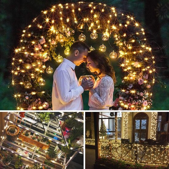 5M/10M/10M+Remote Control Lights String Copper Wire Lamp Battery Type LED Lantern Flashing Outdoor Waterproof Starry Decoration Christmas Tree Light