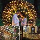 5M/10M/10M+Remote Control Lights String Copper Wire Lamp Battery Type LED Lantern Flashing Outdoor Waterproof Starry Decoration Christmas Tree Light