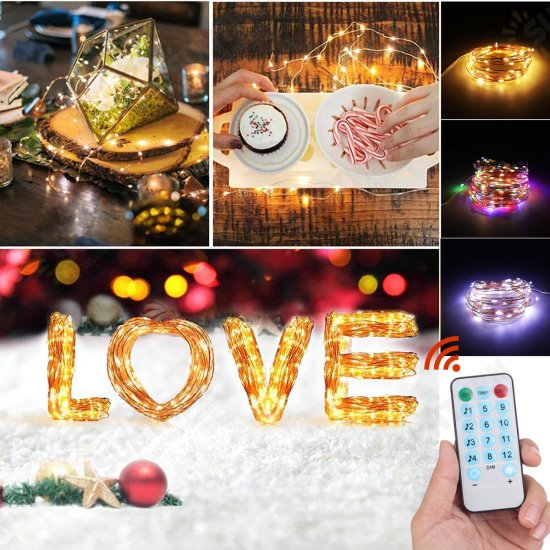 5M/10M/20M USB LED String Light 8 Modes Waterproof Fairy Lamp Party Garden Christmas Tree Decoration