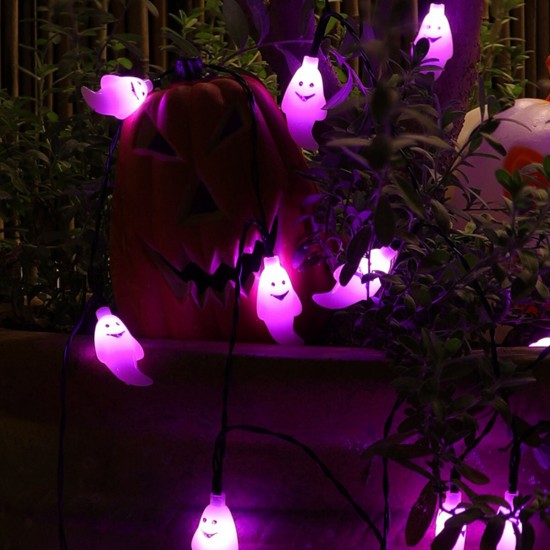6.5M 30 LED Ball Solar Halloween Party Fairy Outdoor String Lights for Patio Garden 8 Mode Adjustment