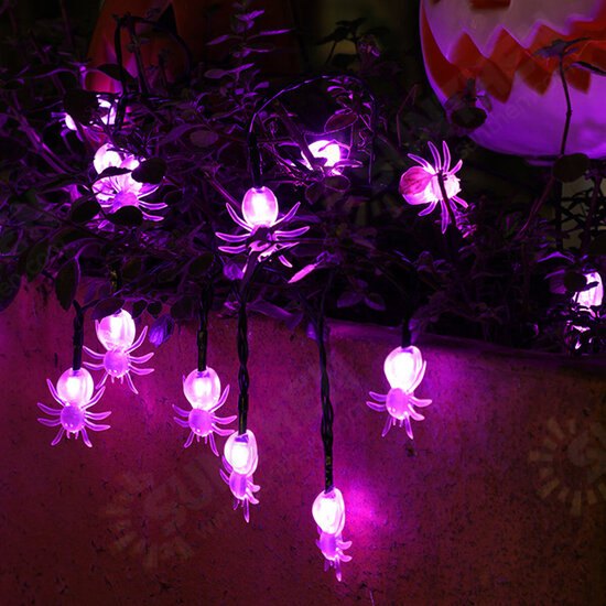 6.5M 30 LED Ball Solar Halloween Party Fairy Outdoor String Lights for Patio Garden 8 Mode Adjustment