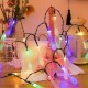 6.5M 30LED Solar Water Drop String Lights Wide Angle Raindrop Teardrop Outdoor Fairy for Christmas Tree Party (Multicolor/Warm White/White)
