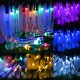 6.5M 30LED Solar Water Drop String Lights Wide Angle Raindrop Teardrop Outdoor Fairy for Christmas Tree Party (Multicolor/Warm White/White)