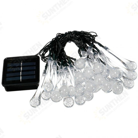 6.5M 30LED Solar Water Drop String Lights Wide Angle Raindrop Teardrop Outdoor Fairy for Christmas Tree Party (Multicolor/Warm White/White) 6.5M 30LED Solar Water Drop String Lights Wide Angle Raindrop Teardrop Outdoor Fairy for Christmas Tree Party (Multicolor/Warm White/White)