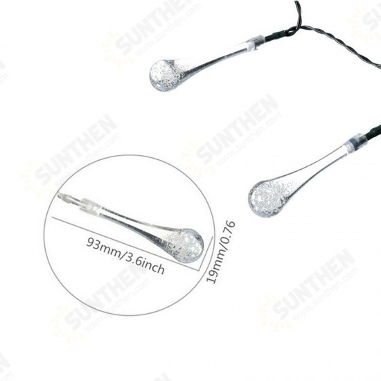 6.5M 30LED Solar Water Drop String Lights Wide Angle Raindrop Teardrop Outdoor Fairy for Christmas Tree Party (Multicolor/Warm White/White) 6.5M 30LED Solar Water Drop String Lights Wide Angle Raindrop Teardrop Outdoor Fairy for Christmas Tree Party (Multicolor/Warm White/White)