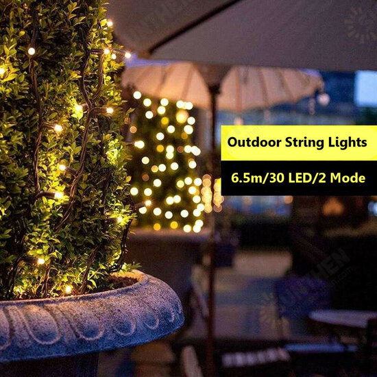 6.5M 30LEDs Fairy Light String Lamp Wedding Party Garden Outdoor Indoor Decor