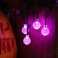 6.5M/7M 30/50LED Solar Powered Bubble Crystal Ball Shape LED String Lights for Halloween Holidays Decoration 6.5M/7M 30/50LED Solar Powered Bubble Crystal Ball Shape LED String Lights for Halloween Holidays Decoration