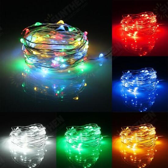 6M 60 LED Battery Operated Silver Wire Waterproof String Fairy Light + Remote Controller