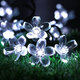 7M 50LED Holidays Merry Christmas Sakura Flower Solar String Lights Outdoor Garden Decor Christmas Decorations Clearance Christmas Lights