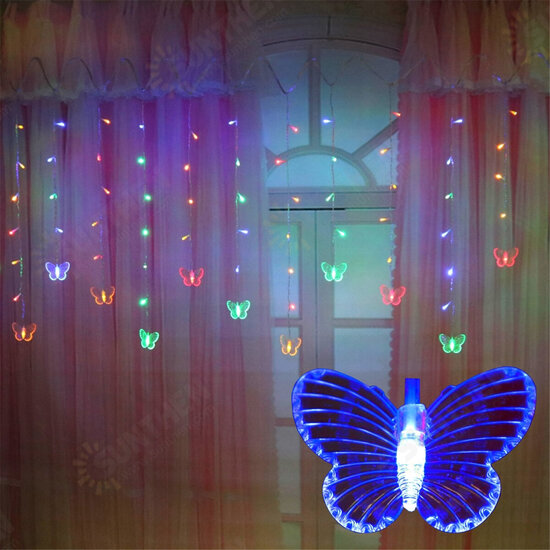96 LED Butterfly Curtain Lights 8 Modes Fairy Lights String with Remote IP44 Waterproof USB Plug in Twinkle Light for Wedding Party Bedroom Christmas 96 LED Butterfly Curtain Lights 8 Modes Fairy Lights String with Remote IP44 Waterproof USB Plug in Twinkle Light for Wedding Party Bedroom Christmas