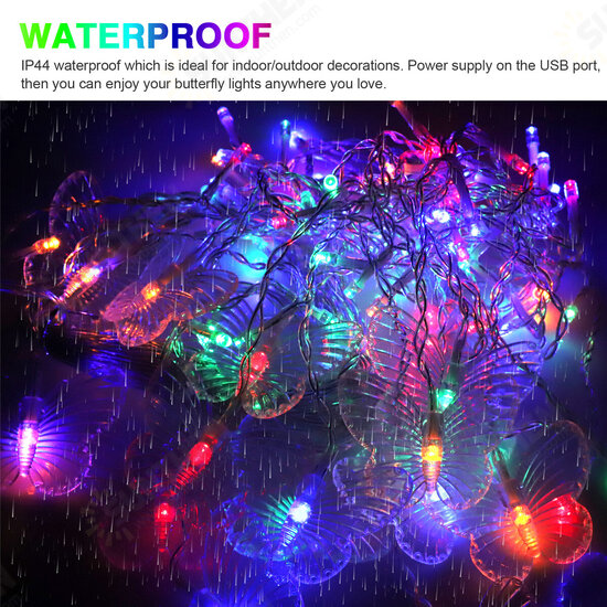 96 LED Butterfly Curtain Lights 8 Modes Fairy Lights String with Remote IP44 Waterproof USB Plug in Twinkle Light for Wedding Party Bedroom Christmas 96 LED Butterfly Curtain Lights 8 Modes Fairy Lights String with Remote IP44 Waterproof USB Plug in Twinkle Light for Wedding Party Bedroom Christmas