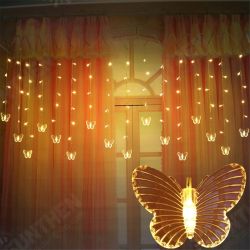 96 LED Butterfly String Curtain Lights Colorful Wedding Waterproof Lamp 8 Modes 96 LED Butterfly String Curtain Lights Colorful Wedding Waterproof Lamp 8 Modes
