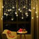 96 LED Snowflake String Curtain Window Lights Colorful Wedding Lamp 8 Modes