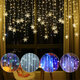 96 LED Snowflake String Curtain Window Lights Colorful Wedding Lamp 8 Modes 96 LED Snowflake String Curtain Window Lights Colorful Wedding Lamp 8 Modes