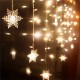 96 LED Snowflake String Curtain Window Lights Colorful Wedding Lamp 8 Modes