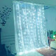 9.8x9.8FT 300LEDs Curtain Fairy Strip Wedding Party Home Decor Warm/White Light